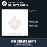 2026 Topps Football New Orleans Saints 1991 Topps Insert Pack - 2 Cards