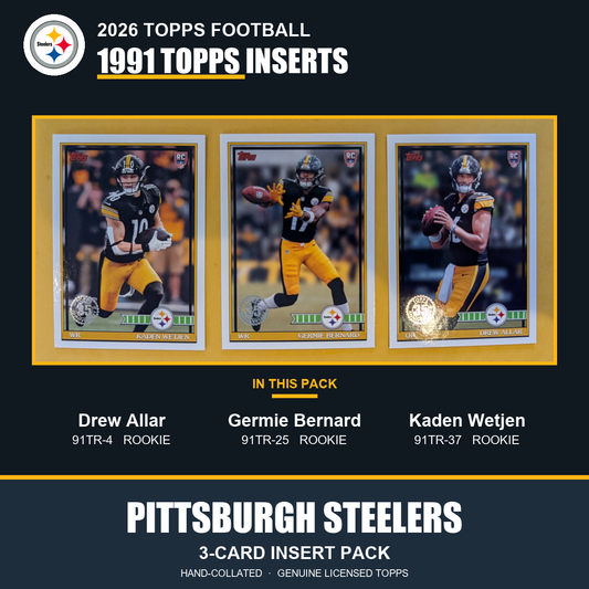 Pittsburgh Steelers 2026 Topps Football 1991 Topps insert pack