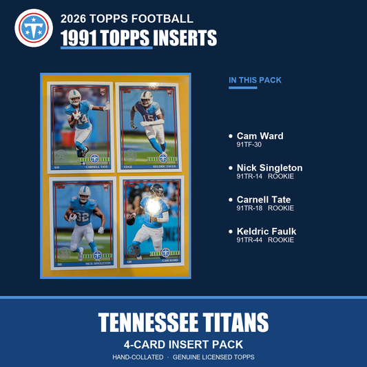 Tennessee Titans 2026 Topps Football 1991 Topps insert pack