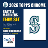 2026 Topps Chrome Baseball Team Set 11 Cards Seattle Mariners Raleigh Rodríguez