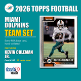 2026 Topps Football Miami Dolphins Team Set - Complete Hand-Collated Card Set