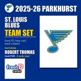 St. Louis Blues - Jordan Kyrou & Jimmy Snuggerud (RC) - 2025-26 Parkhurst Hockey (8-Card Team Set)