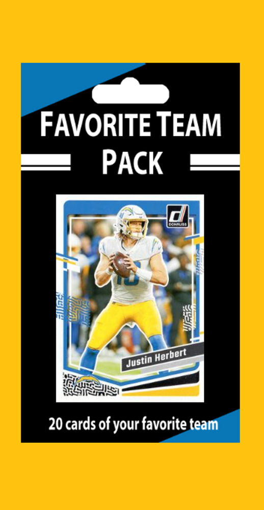 20 Card Team Pack LA Chargers 2024 2023 Score Donruss Justin Herbert