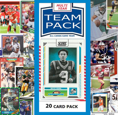 20 Card Team Pack Carolina Panthers 2025 Score 2024 Donruss Bryce Young plaque