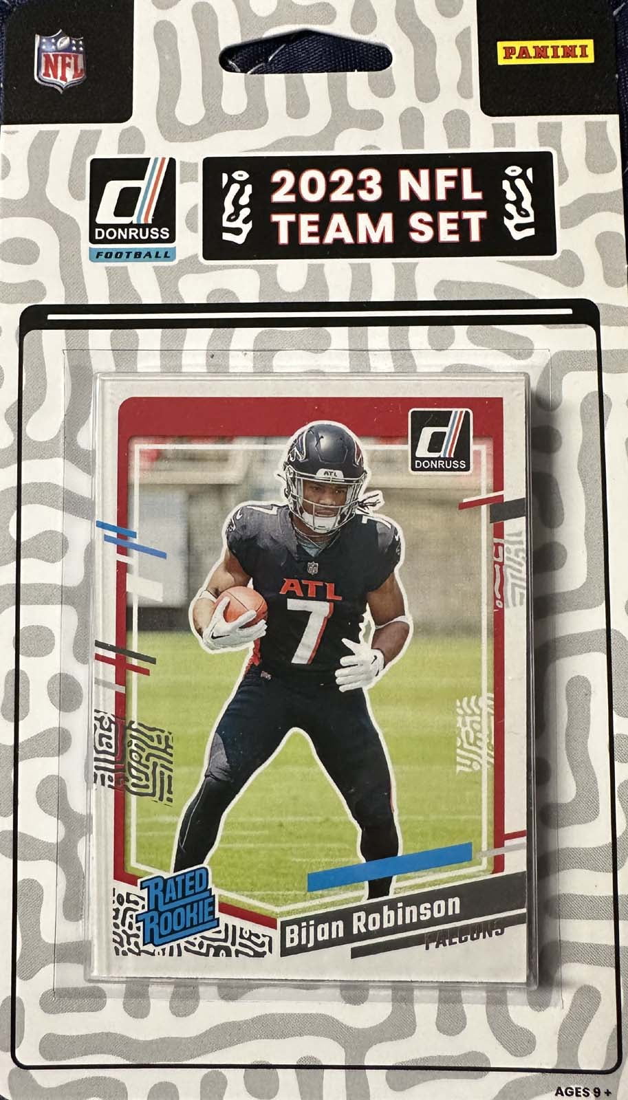 2023 Donruss Atlanta Falcons Factory Sealed Team Set Bijan Robinson plaque
