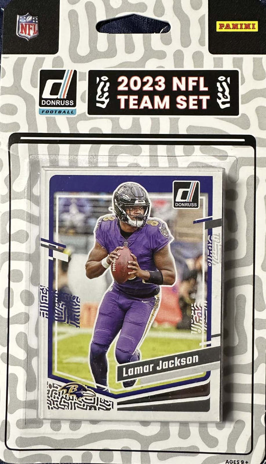 2023 Donruss Baltimore Ravens NFL Team Collection Hanger Set plaque