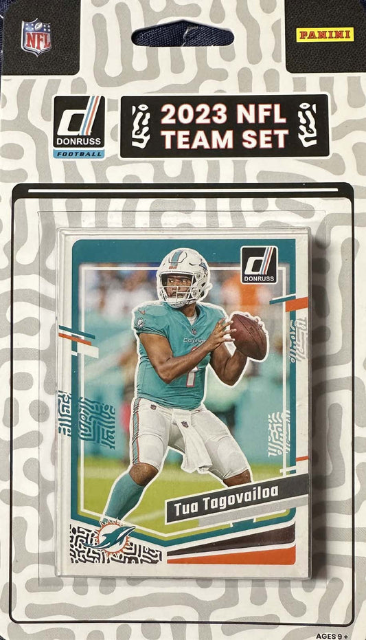 2023 Donruss Miami Dolphins Factory Sealed Team Set Tua Tagovailoa Hill plaque