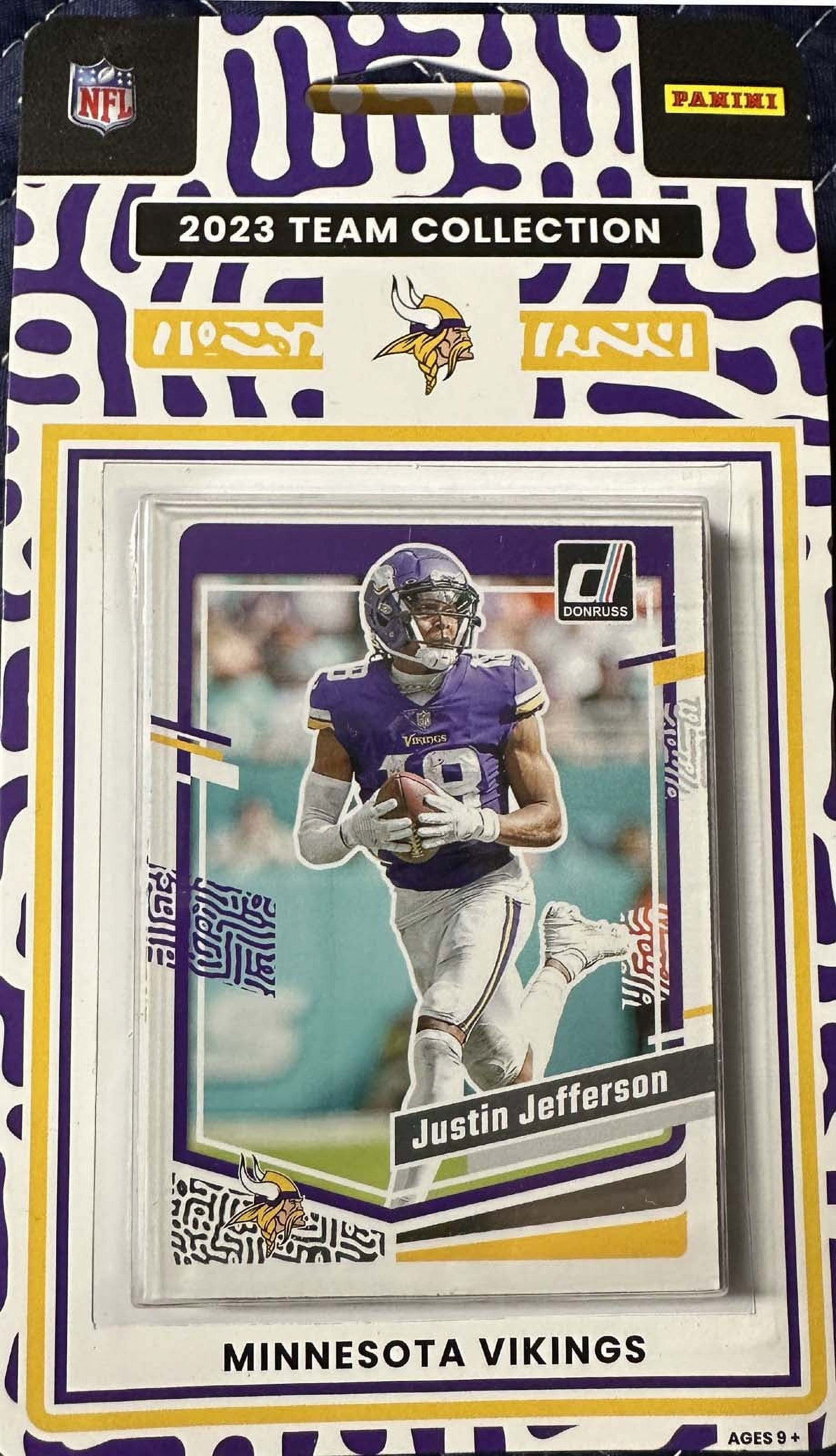 2023 Donruss Minnesota Vikings Factory Sealed Team Set Jordan Addison plaque