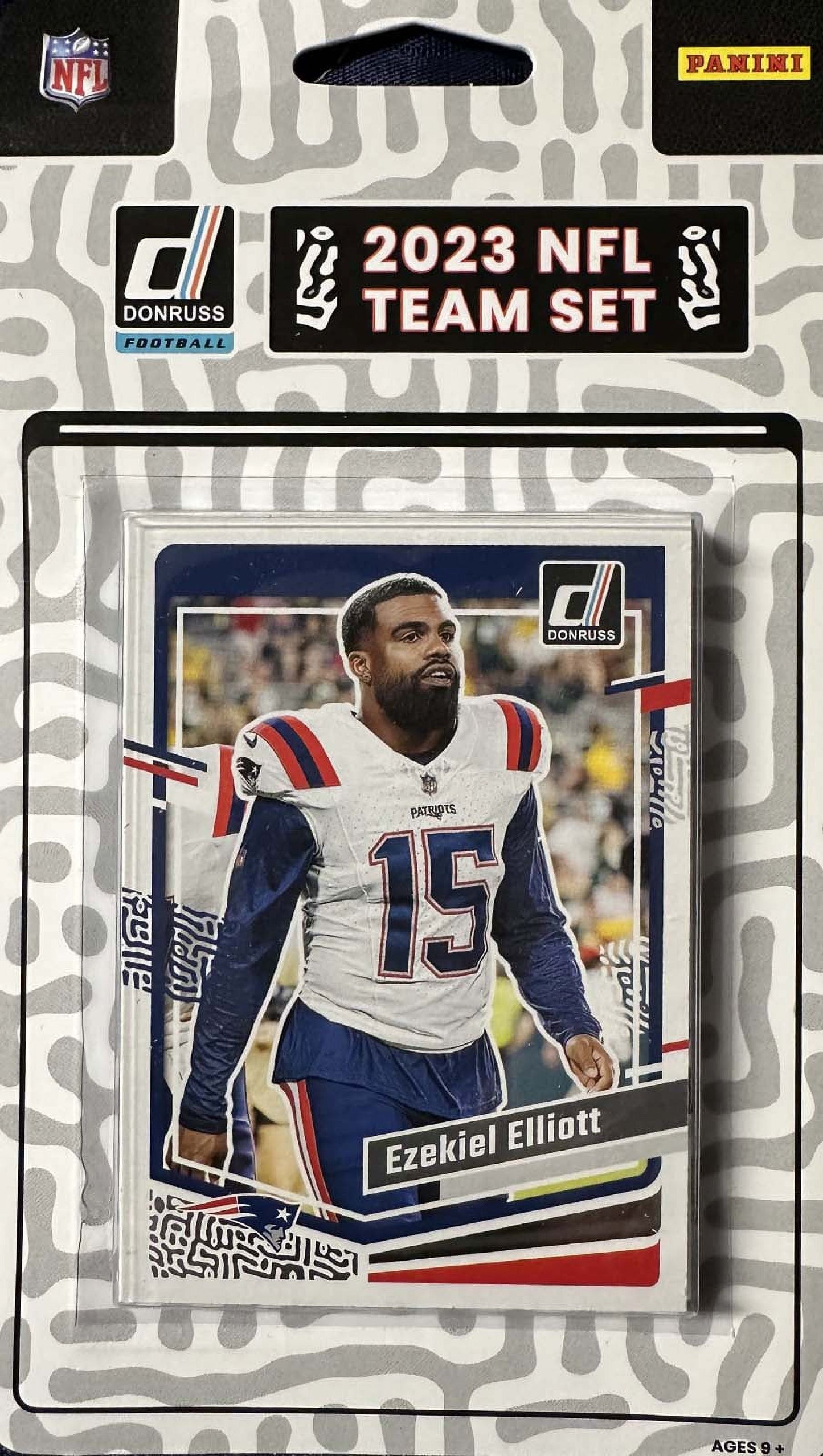 2023 Donruss New England Patriots  NFL Team Collection Hanger Set plaque