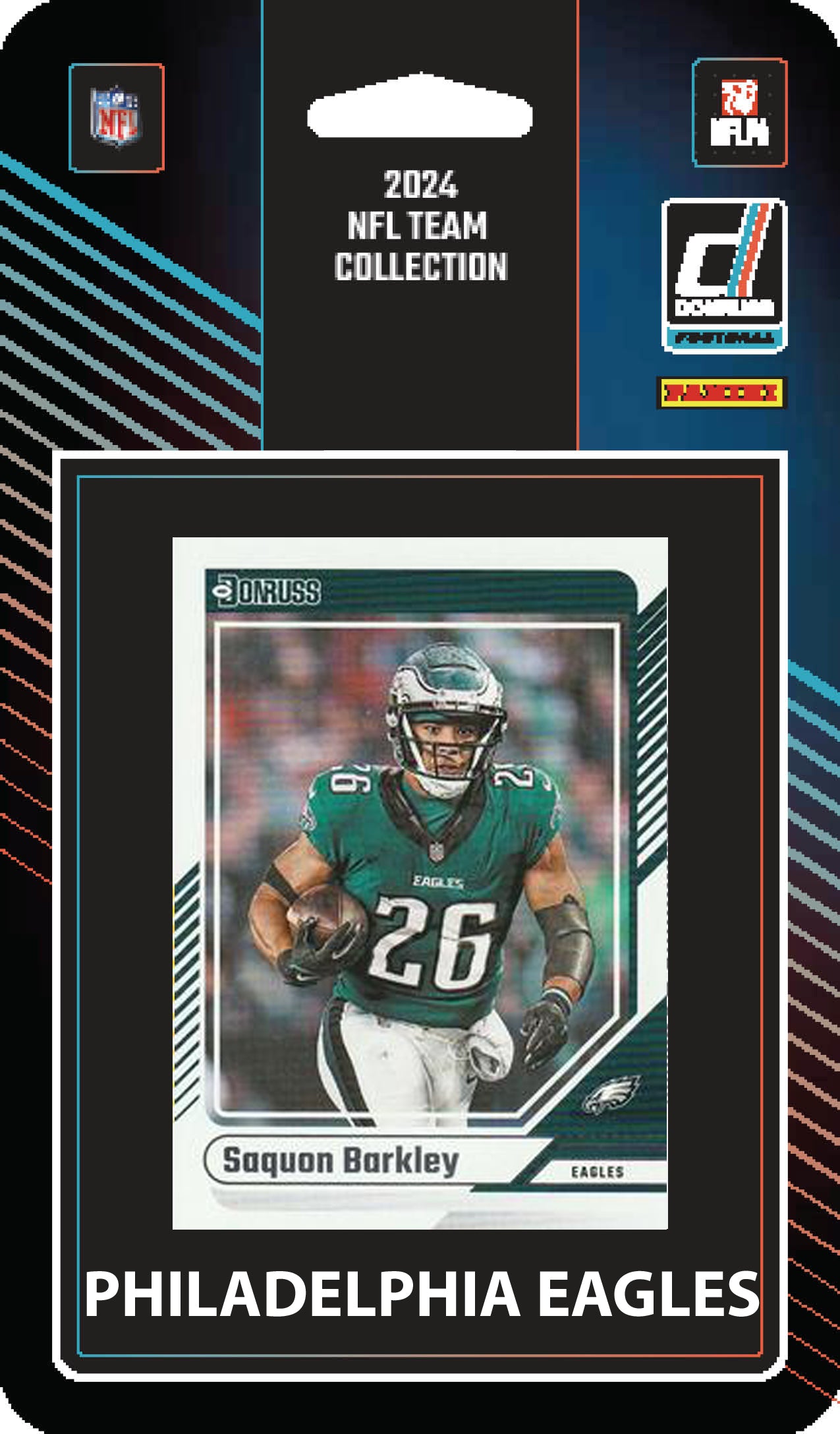 2024 + 2023 Donruss Philadelphia Eagles Factory Sealed NFL Team Set Bundle - 32 Total Cards - Saquon Barkley Jalen Hurts AJ Brown hand-collated team set
