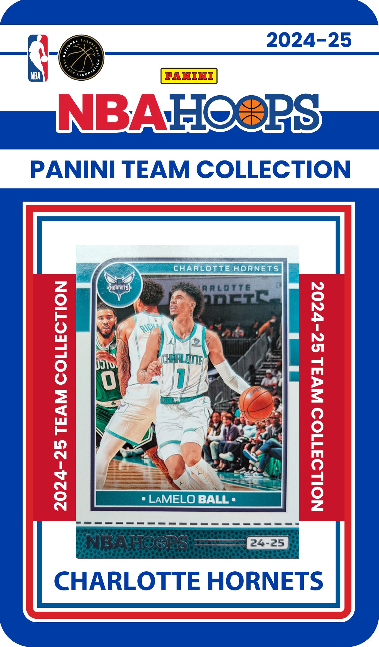 2024-25 NBA Hoops Factory Sealed NBA Team Set Charlotte Hornets LaMelo Ball Simpson Salaun RC plaque
