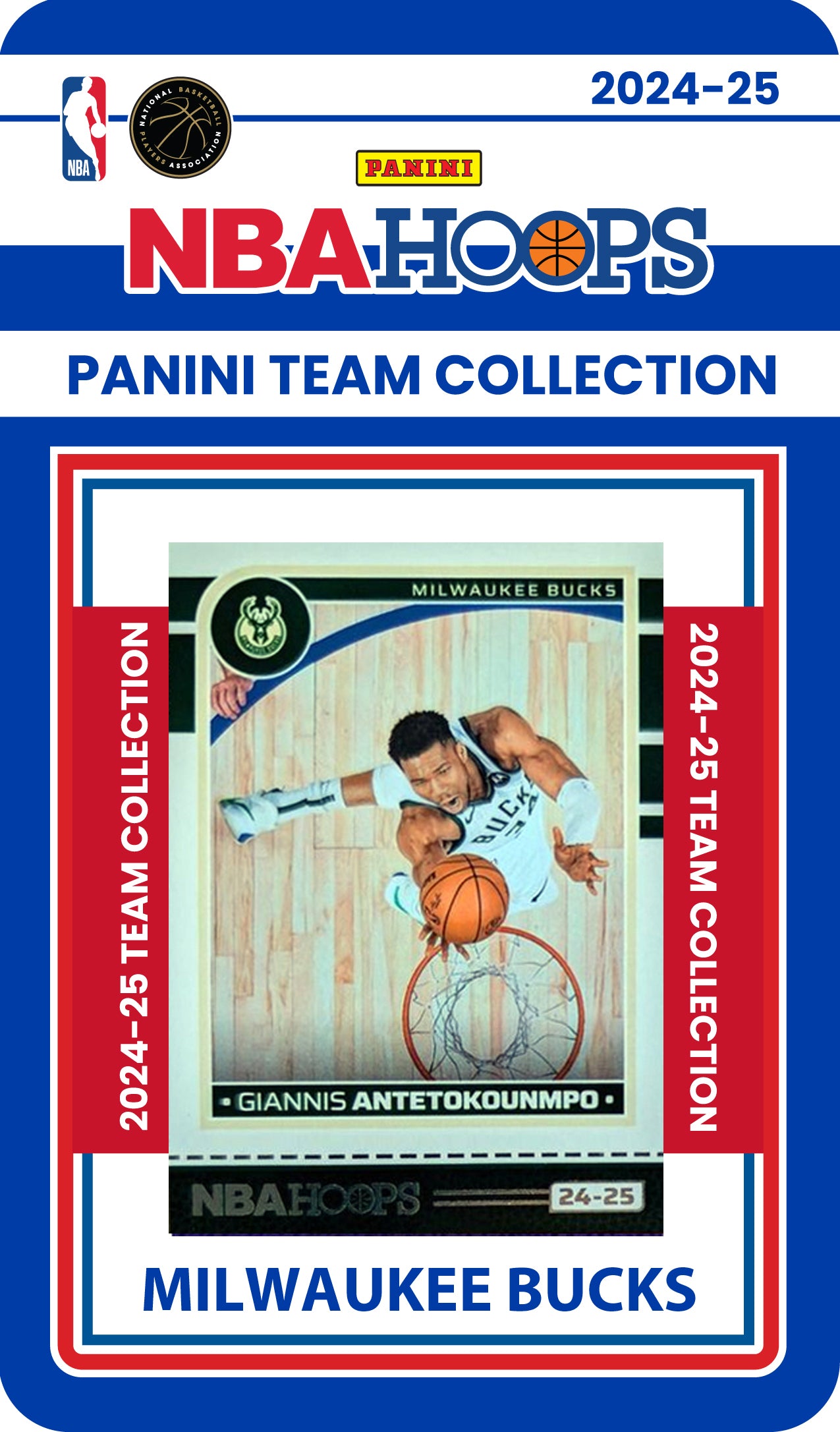 2024-25 NBA Hoops Factory Sealed NBA Team Set Milwaukee Bucks Giannis Lillard plaque