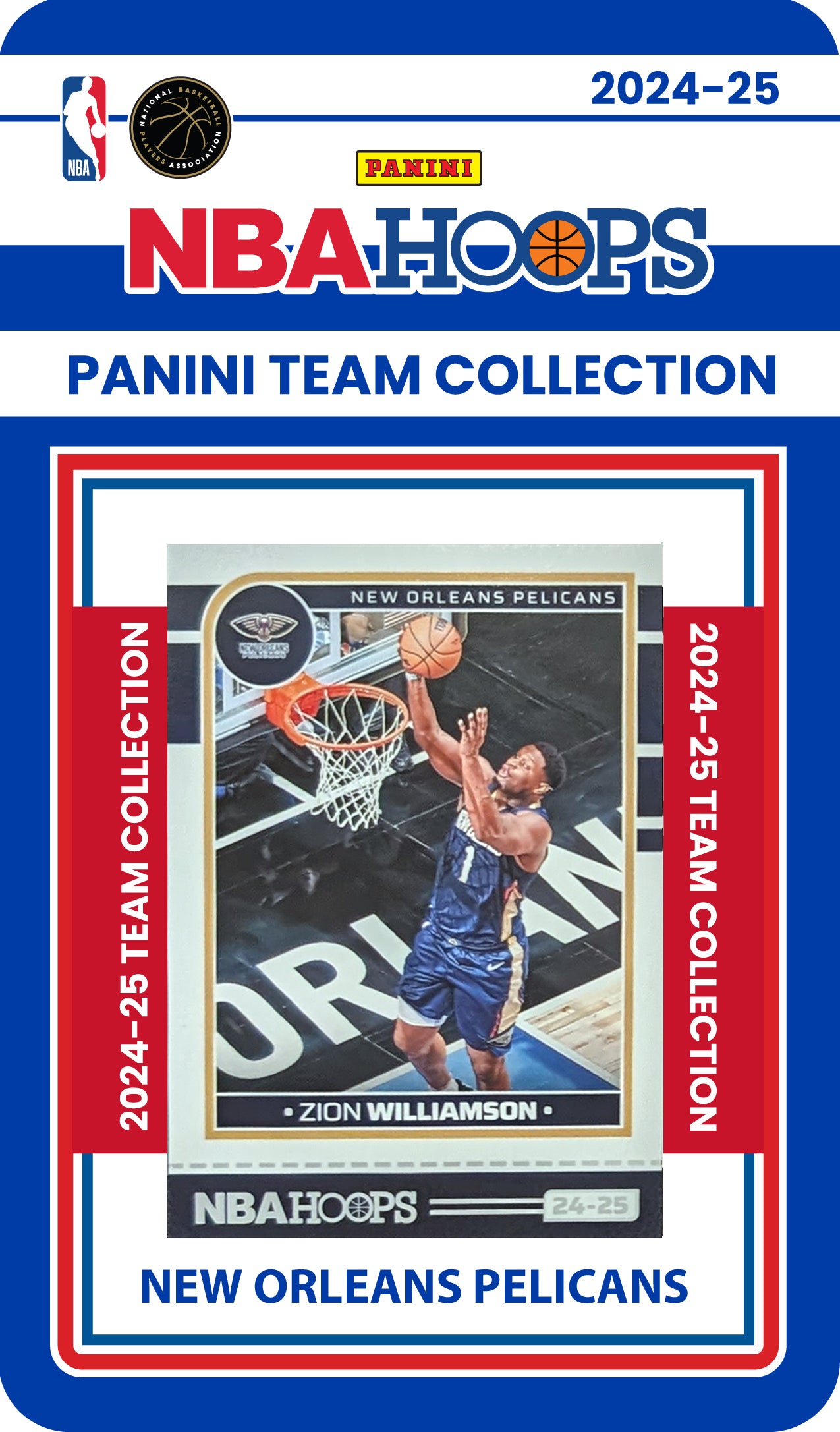 2024-25 NBA Hoops Factory Sealed NBA Team Set New Orleans Pelicans Zion Williamson plaque