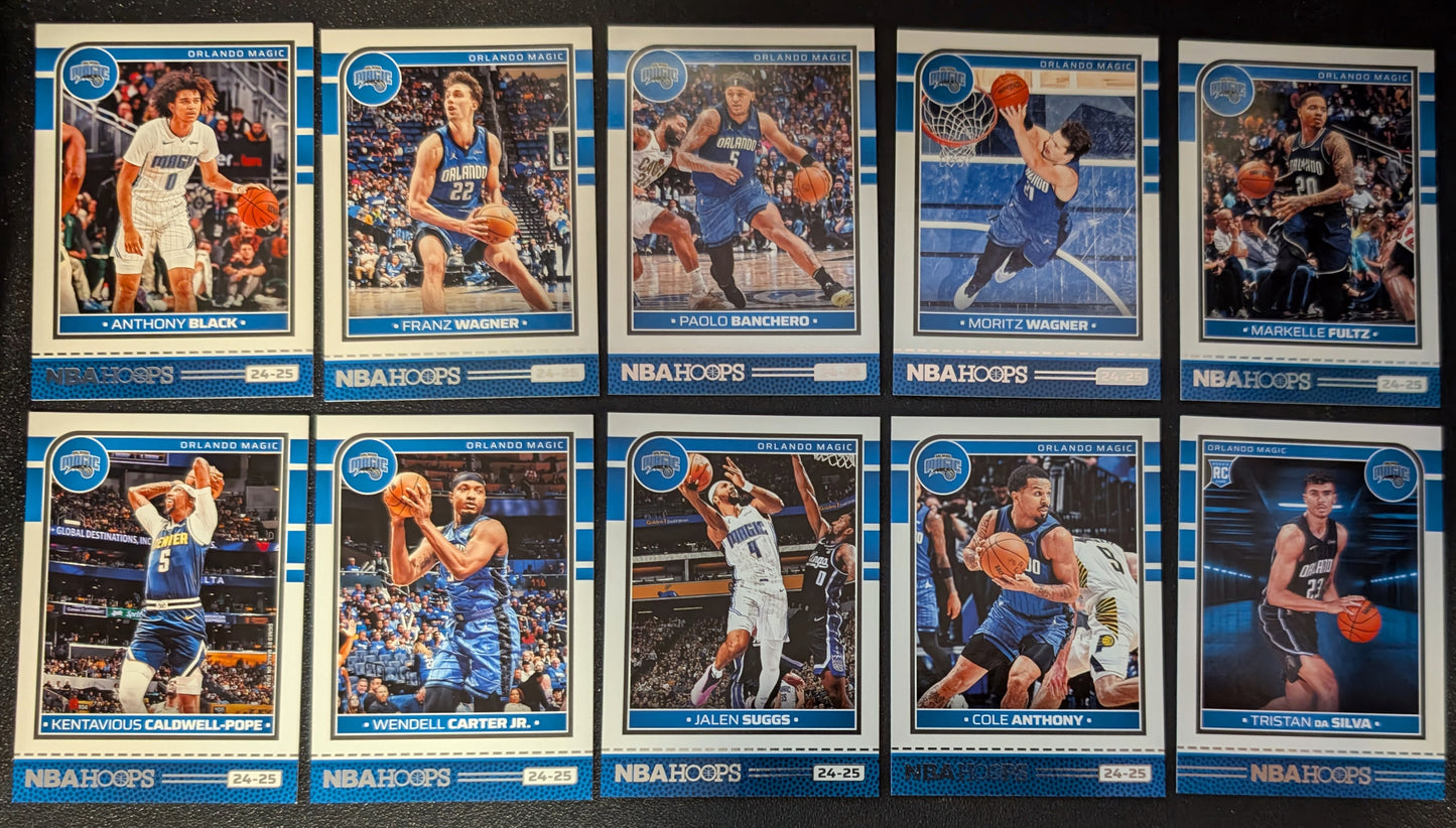 2024-25 NBA Hoops Factory Sealed NBA Team Set Orlando Magic Paolo Banchero ROOKIES 248 Tristan da Silva RC plaque