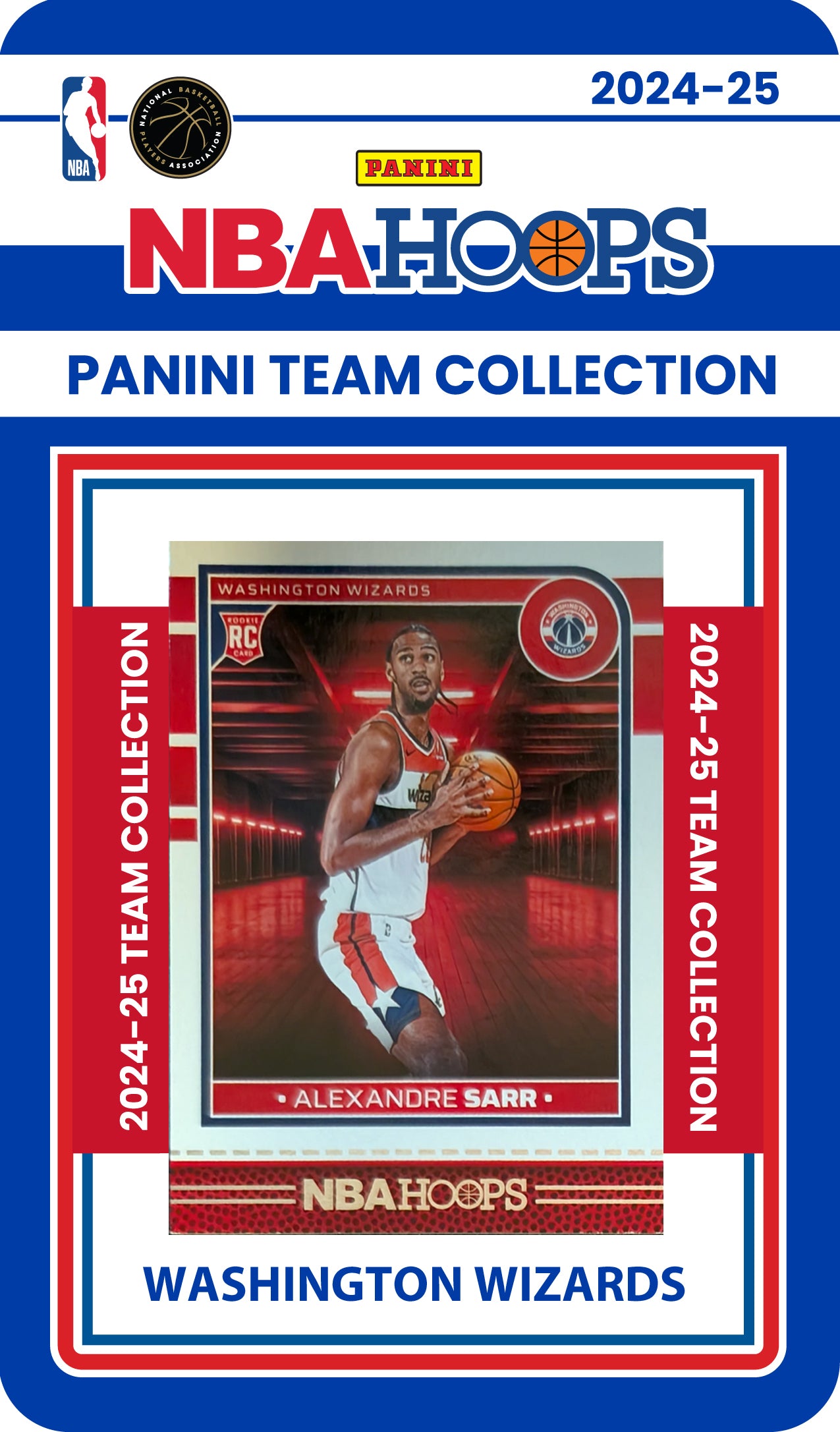 2024-25 NBA Hoops Factory Sealed NBA Team Set Washington Wizards Poole Kuzma Alexandre Sarr RC plaque