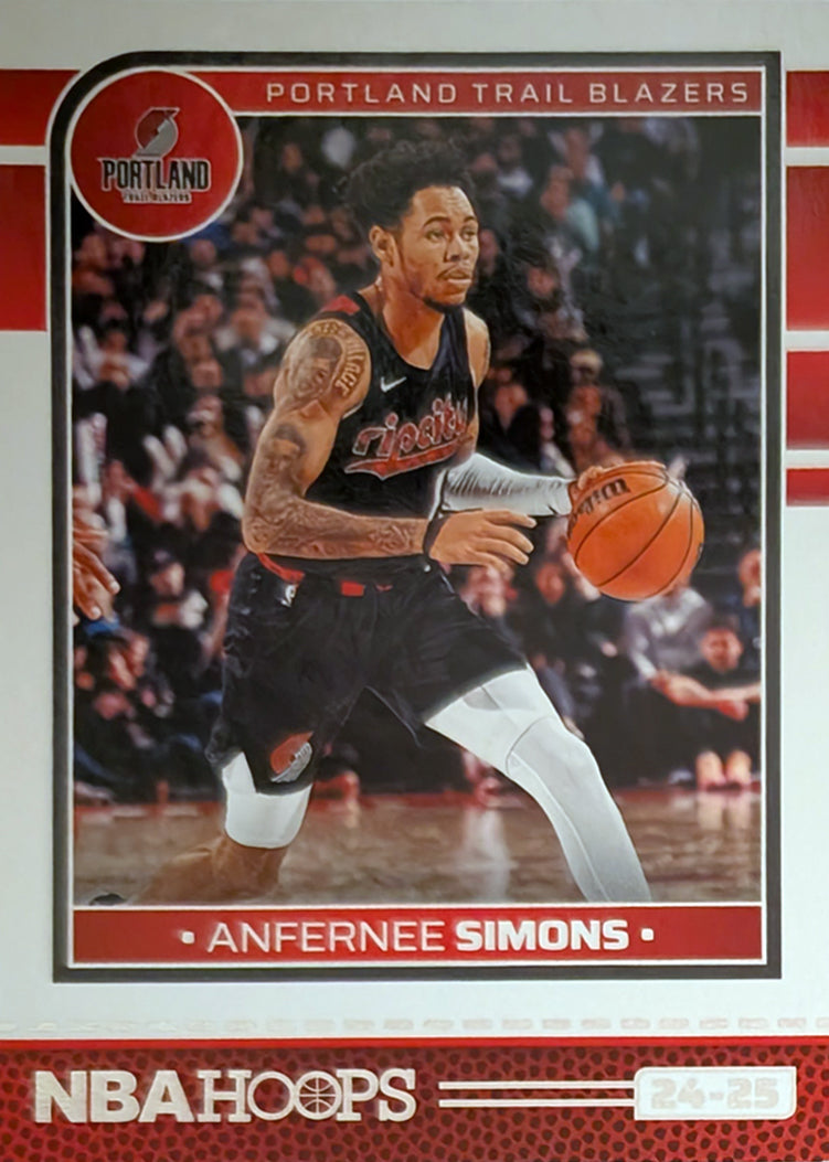 2024-25 NBA Hoops Factory Sealed Team Set Portland Trail Blazers Anfernee Simons plaque