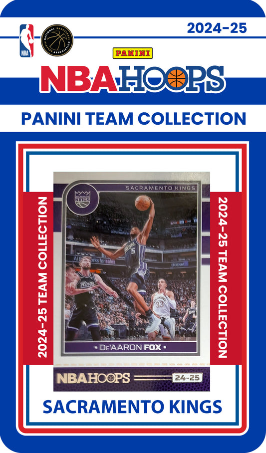 2024-25 NBA Hoops Factory Sealed Team Set Sacramento Kings Domantas Sabonis De'Aaron Fox plaque