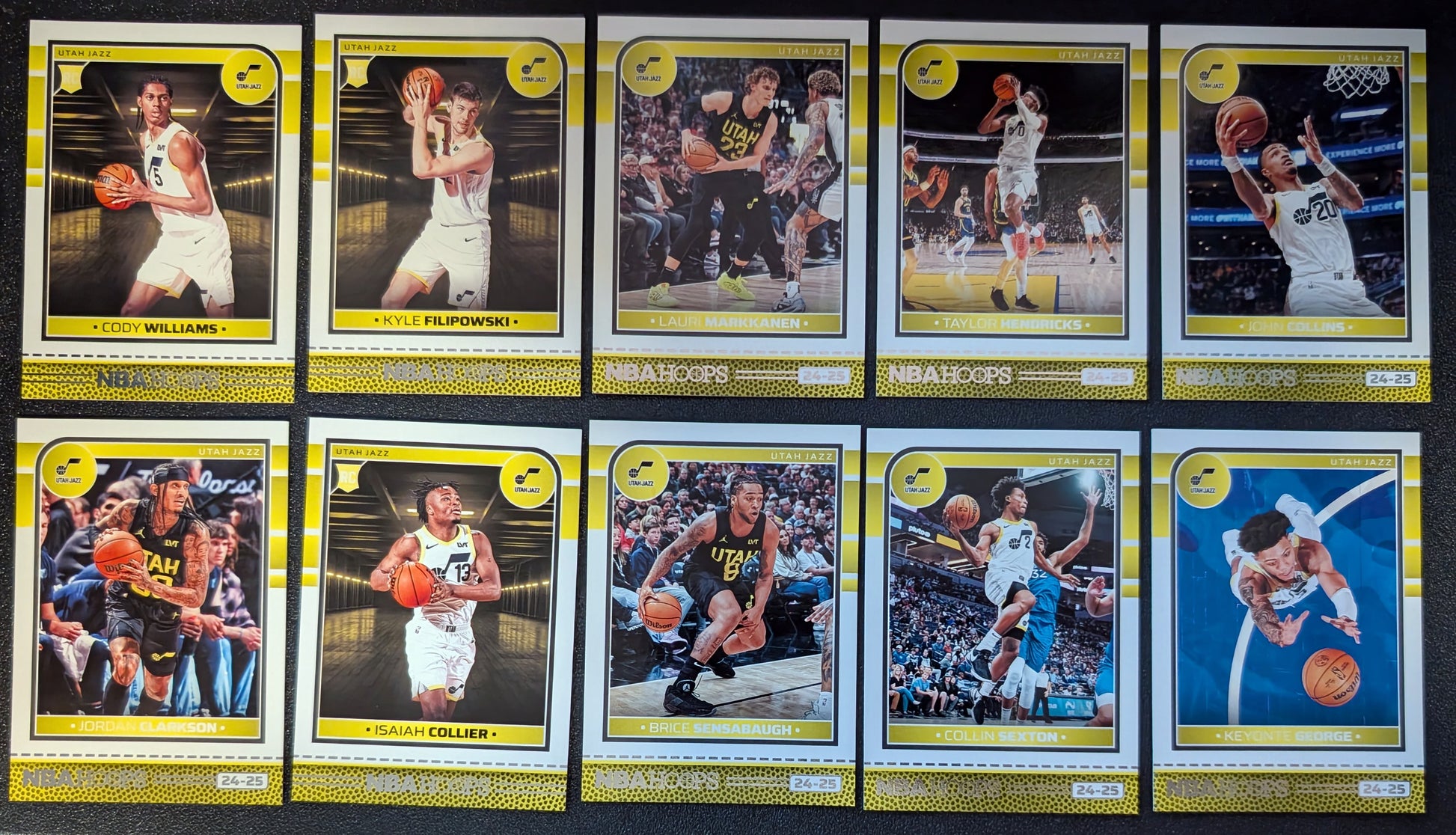 2024-25 NBA Hoops Factory Sealed Team Set Utah Jazz Lauri Markkanen Collin Sexton plaque