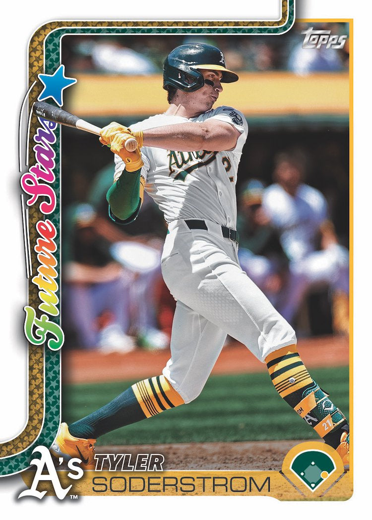2024 Baseball Team Pack A's 20 Card Pack Rickey Henderson + 2025 Topps Series 1 Team Set - Wilson plaque