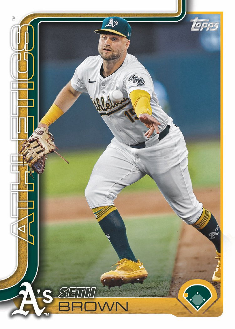 2024 Baseball Team Pack A's 20 Card Pack Rickey Henderson + 2025 Topps Series 1 Team Set - Wilson plaque