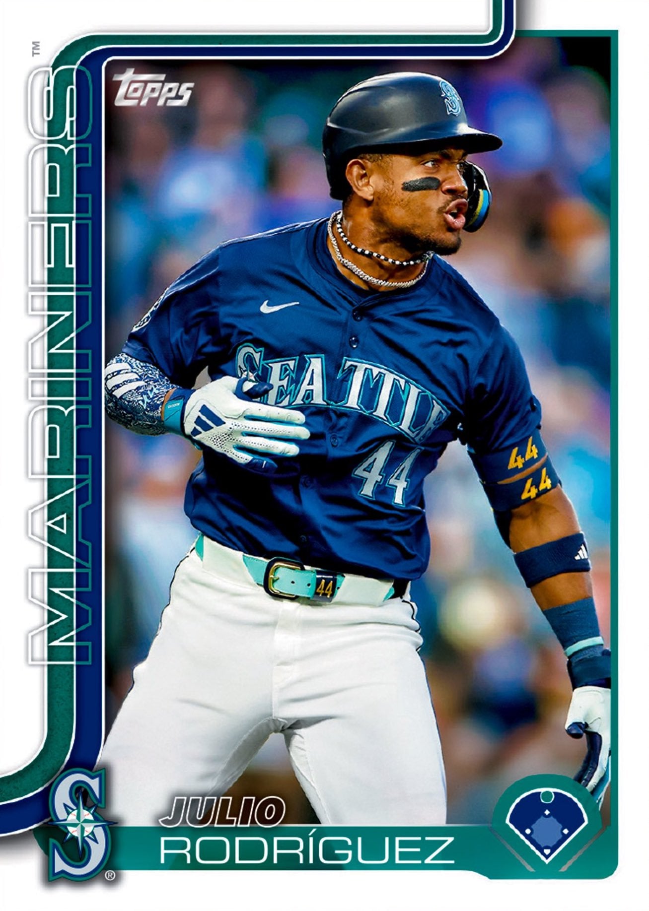 2024 Baseball Team Pack Mariners 20 Card Pack Ken Griffey Jr + 2025 Topps Series 1 Team Set - Julio Rodriguez plaque