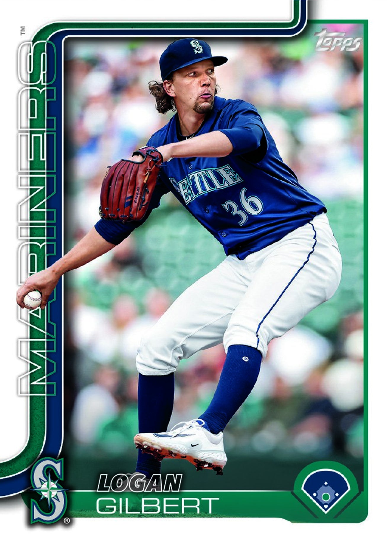 2024 Baseball Team Pack Mariners 20 Card Pack Ken Griffey Jr + 2025 Topps Series 1 Team Set - Julio Rodriguez plaque