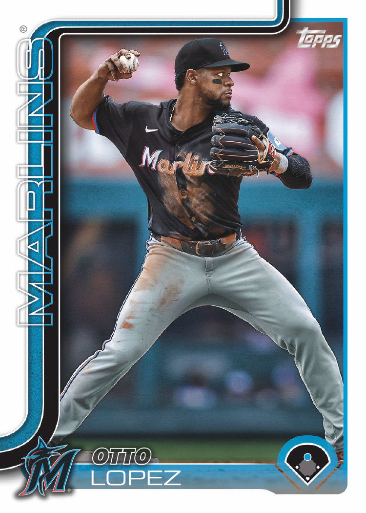 2024 Baseball Team Pack Marlins 20 Card Pack Mike Stanton + 2025 Topps Series 1 Team Set plaque