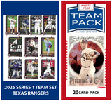 2024 Baseball Team Pack Rangers 20 Card Pack Nolan Ryan + 2025 Topps Series 1 Team Set - Evan Carter Seager