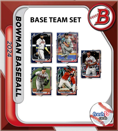 2024 BOWMAN Veterans & RC Team Set Atlanta Braves Acuna Olson Harris RIley Shawver plaque