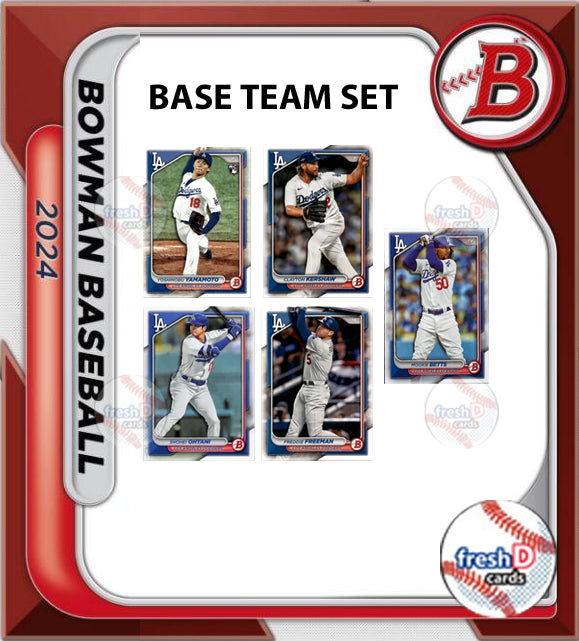 2024 BOWMAN Veterans & RC Team Set LA Dodgers Ohtani Yamamato Mookie Freeman plaque