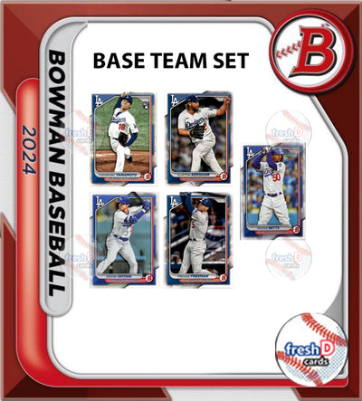 2024 BOWMAN Veterans & RC Team Set LA Dodgers Ohtani Yamamato Mookie Freeman plaque