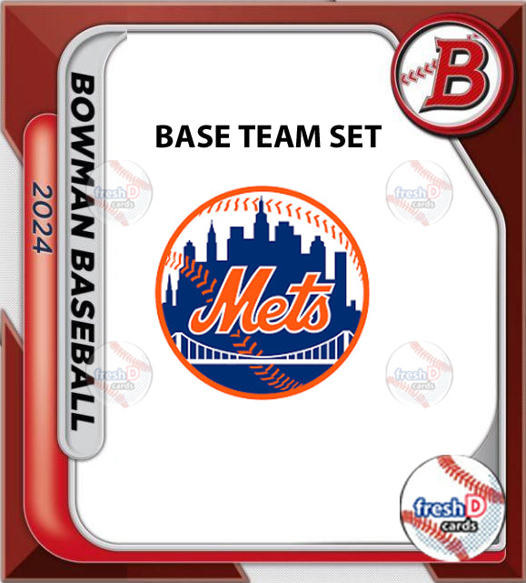 2024 BOWMAN Veterans & RC Team Set New York Mets Alonso Lindor Alvarez Senga plaque