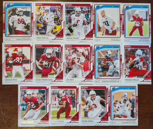 2024 Donruss Arizona Cardinals NFL Team Set Marvin Harrison MHJ 393 plaque