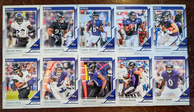 2024 Donruss Baltimore Ravens NFL Veterans Set (10) Lamar Jackson Derrick Henry plaque
