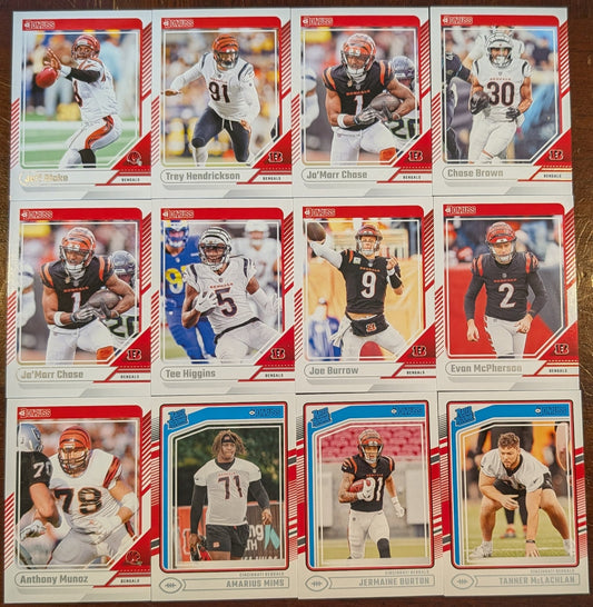 2024 Donruss Cincinnati Bengals NFL Team Set Joe Burrow plaque