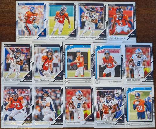 2024 Donruss Denver Broncos NFL Team Set Bo Nix RC 369 plaque