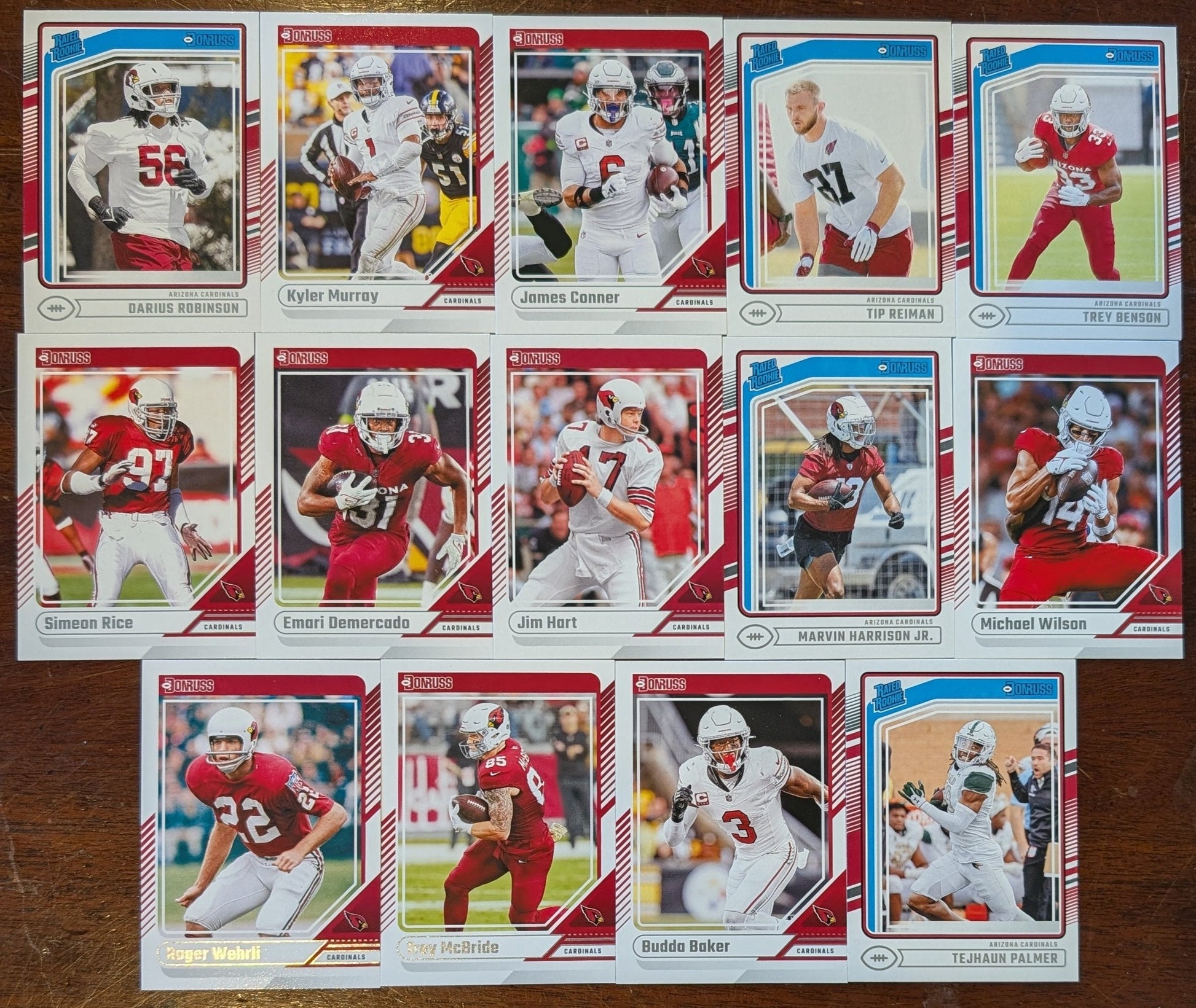 2024 Donruss Factory Sealed Arizona Cardinals NFL Team Set Marvin Harrison MHJ 393 plaque