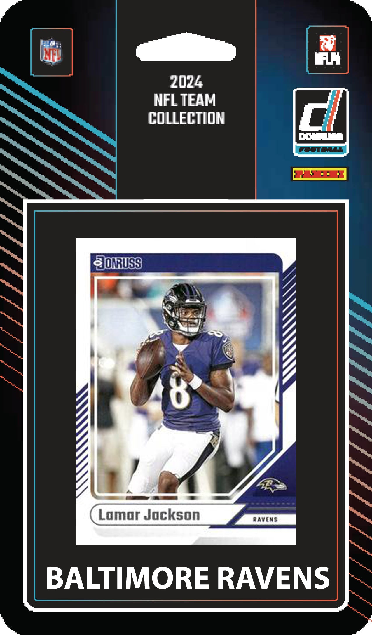 2024 Donruss Factory Sealed Baltimore Ravens NFL Team Set Lamar jackson plaque
