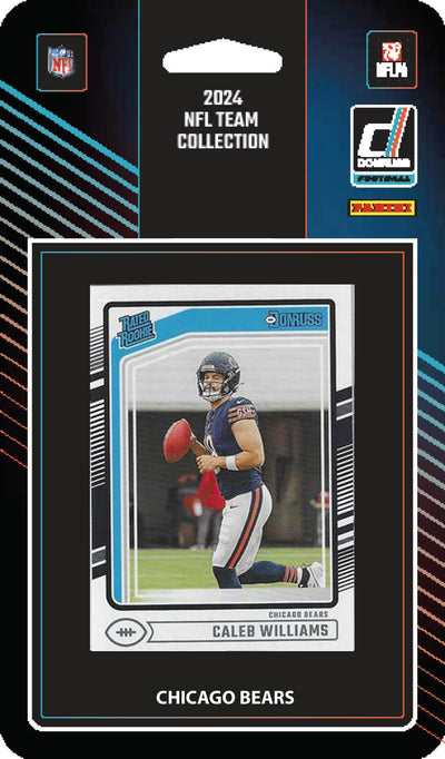 2024 Donruss Factory Sealed Chicago Bears NFL Team Set Caleb Williams RC 327 plaque