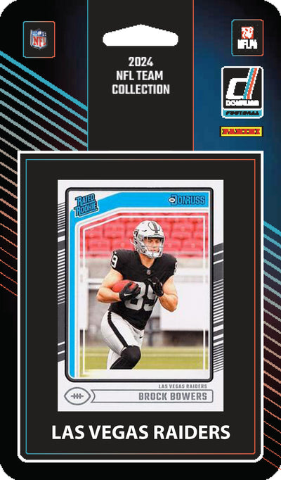 2024 Donruss Factory Sealed Las Vegas Raiders NFL Team Set Brock Bowers RC 394 plaque