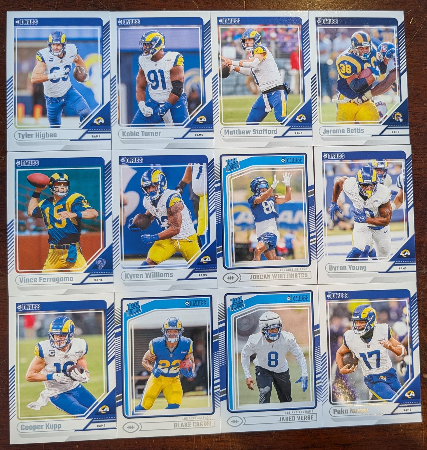 2024 Donruss Factory Sealed Los Angeles Rams NFL Team Set Nacua plaque