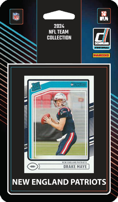 2024 Donruss Factory Sealed New England Patriots NFL Team Set Drake Maye RC 379 plaque