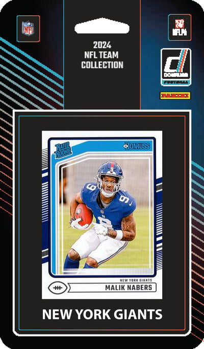 2024 Donruss Factory Sealed New York Giants NFL Team Set Malik Nabers RC 383 plaque