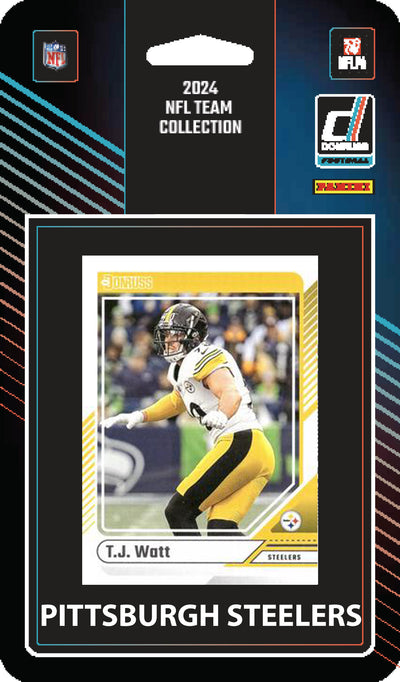 2024 Donruss Factory Sealed Pittsburgh Steelers NFL Team Set TJ Watt plaque