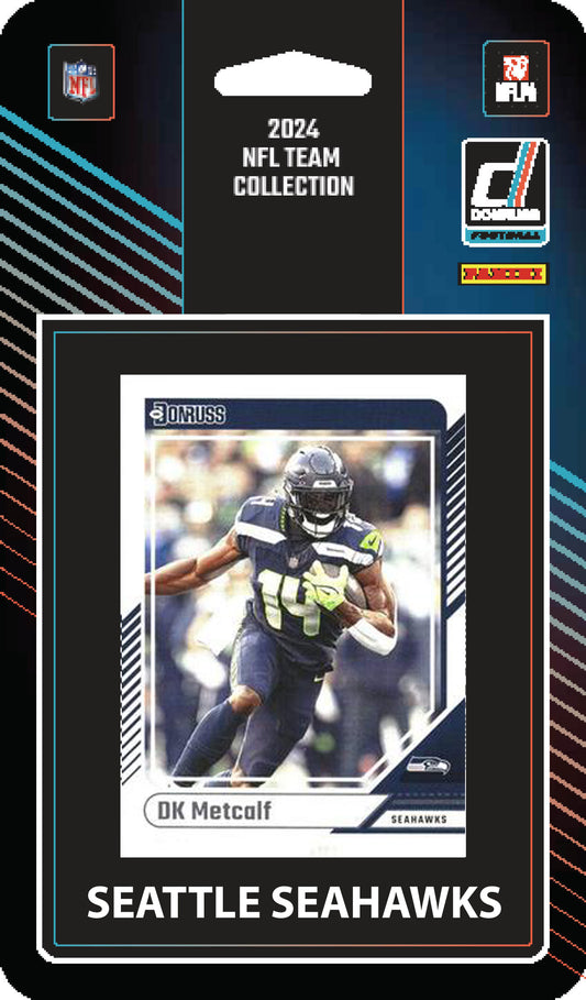 2024 Donruss Factory Sealed Seattle Seahawks NFL Team Set Metcalf plaque