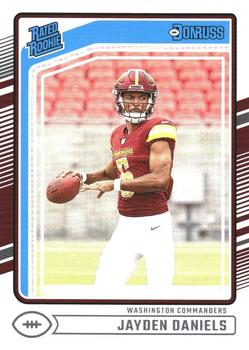 2024 Donruss Jayden Daniels RC Rated Rookie Washington Commanders Football NFL Card #389 plaque