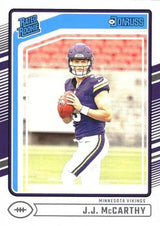 2024 Donruss JJ McCarthy RC Rated Rookie Minnesota Vikings Football NFL Card #303