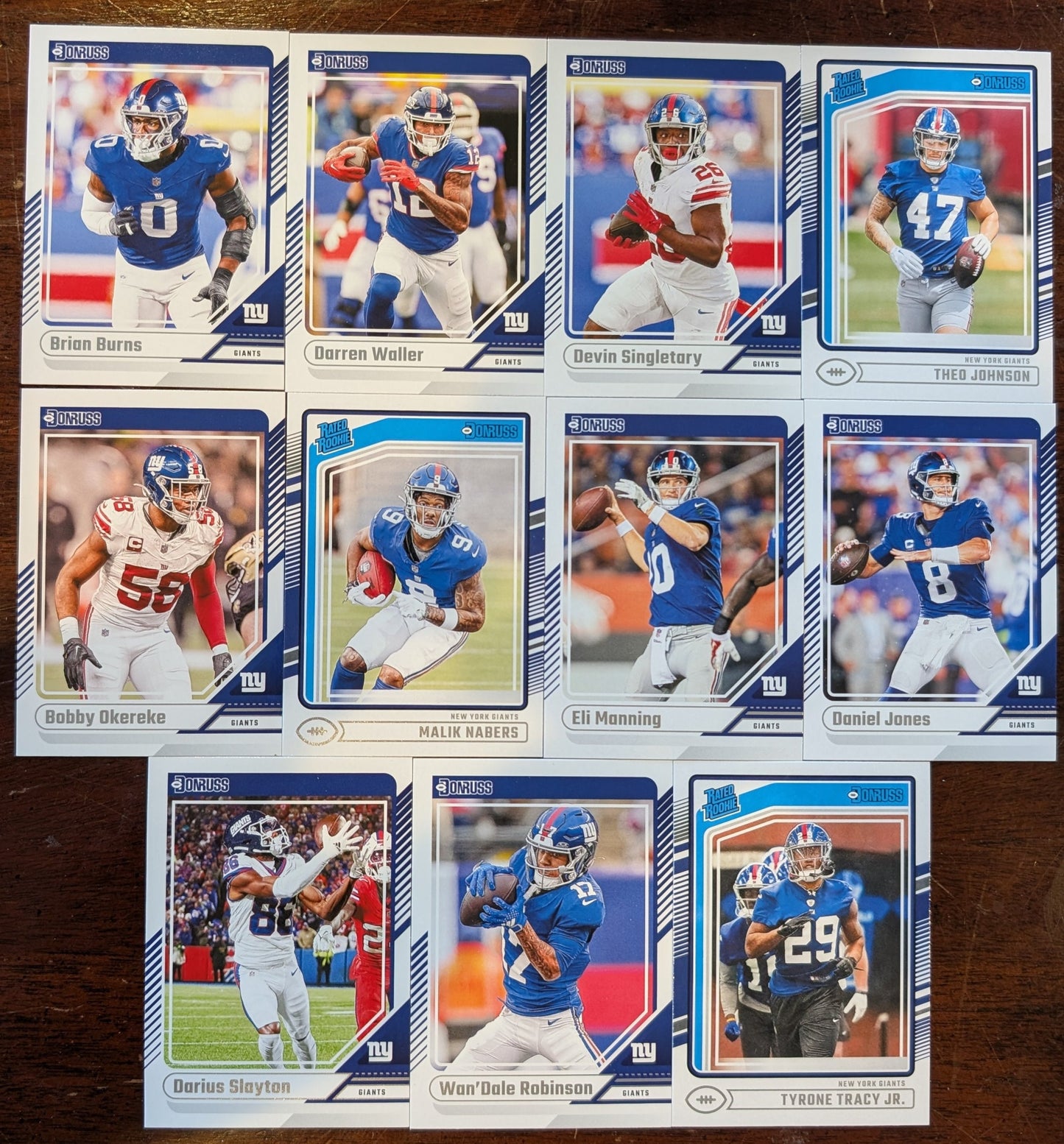2024 Donruss New York Giants NFL Team Set Malik Nabers RC 383 plaque