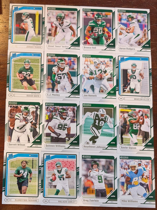 2024 Donruss New York Jets NFL Team Set Aaron Rodgers plaque