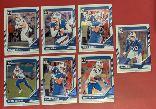 2024 Donruss Optic Buffalo BIlls NFL Veteran Team Josh Allen James Cook plaque